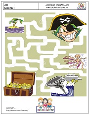 okul öncesi labirent bulmacai çalışma sayfaları